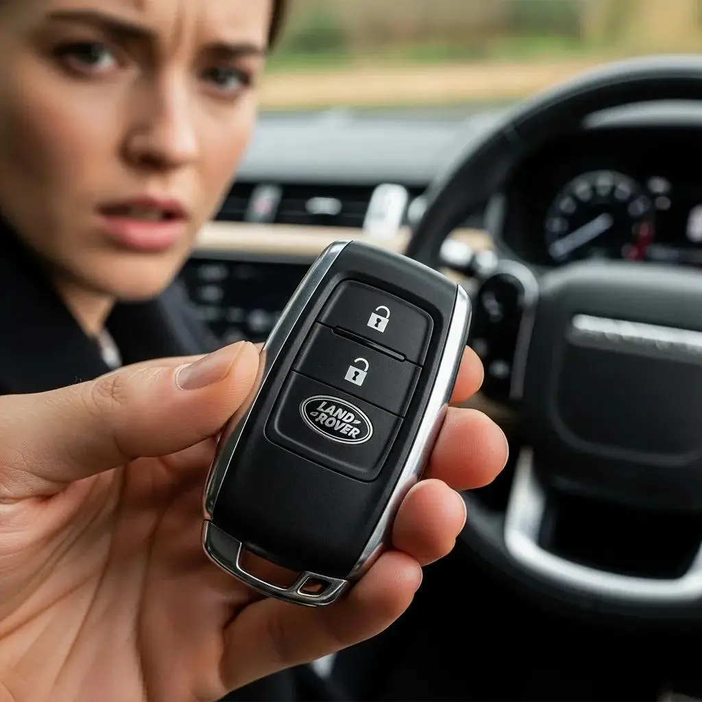 Person concerned about Land Rover key fob functionality in vehicle